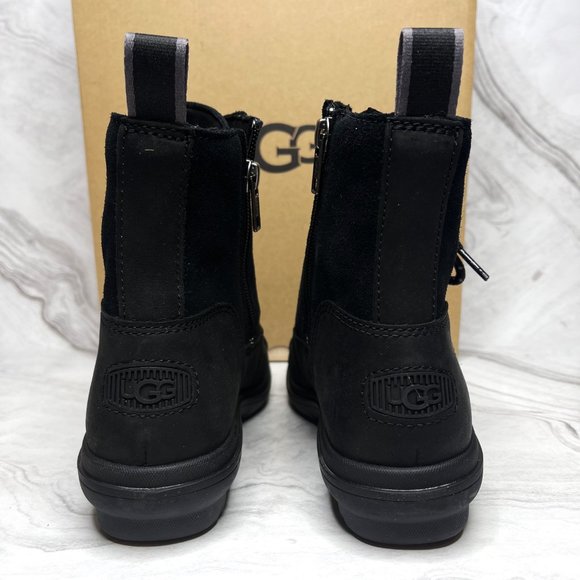 UGG Women's Hapsburg Black Waterproof Duck Boot Size 6.5 New - Picture 4 of 10